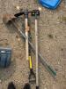 Shovels, pick axe