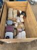 Wood crate Large assortment of nails