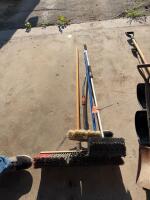 Assortment of brooms