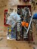 Variety of sockets, extensions and nut drivers