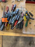 Variety of screw drivers