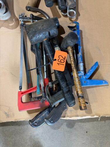 Hack saws, caulking gun, rubber hammers