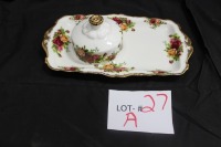 old country rose plate