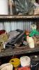 Oil jugs, hoses, tarps, 4- case. of oil - 3