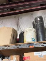 2-Black floor mat rolls and pails