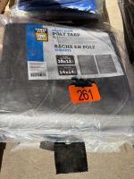 5- 10x12 ft poly tarps