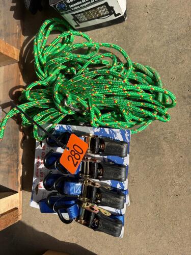 Ratchet straps and rope new