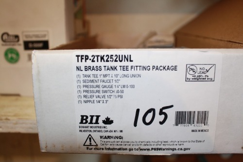NEW tank tee fitting package w/ pressure switch