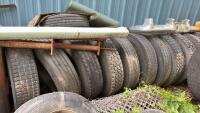 10- used tires on aluminum rims 11R 24.5