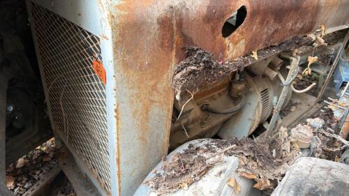 Gas powered generator on steel trailer frame no wheels
