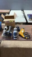 Drill, cordless saw with battery , cordless compressor