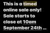 Timed Online only