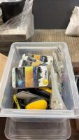 Assorted shop tools, new chainsaw blades