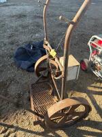 Torch cart on steel wheels