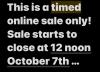 Timed online only
