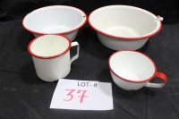 enamel ware cup & dishes