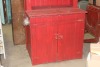 red antique pine cupboard - 3