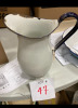blue & white enamel water jug