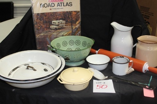 atlas, misc. Enamel ware