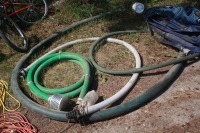 2 - lengths of 2" suction hose, 1 - 1" suction hose