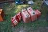 3 - Gas cans, approx. 7 litres of ATF fluid
