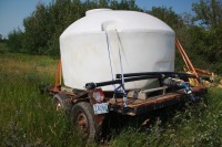 900 gal tank on heavy duty trailer