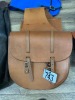 Large leather saddle bags