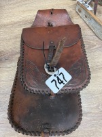 Leather saddle bag