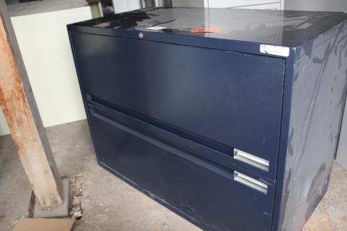 2 - 2 drawer adjustable file cabinets 36" wide x 18" deep