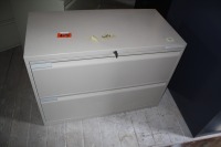 Global 2 drawer adjustable file cabinet 36" wide x 18" deep x 27" high