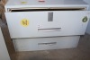 2 drawer adjustable file cabinet 36" wide x 18" deep x 27" high w/ padlock locking