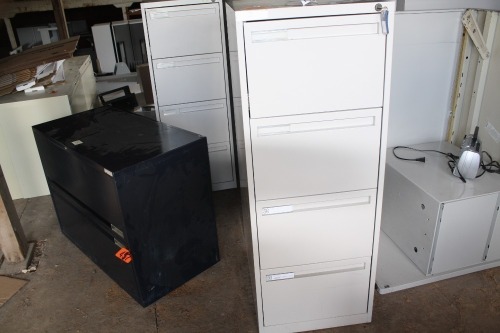 4 drawer adjustable file cabinet 18" wide x 28" deep x 48" high