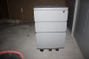 3 drawer wood file cabinet on castors