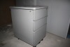 3 drawer wood file cabinet on castors - 2