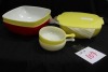 pyrex square baking pan & bowls