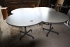 4 section table on castors 86" x 86"