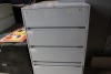 4 drawer adjustable file cabinet 36" wide x 18" deep x 51" high w/ flip up front