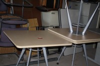 4 square tables 36" x 36" x 29" high Bid is per table - must take 4 tables