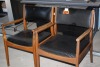 2 chairs w/ leather seats