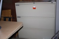 3 drawer file cabinet 42" wide x 18" deep x 43" high