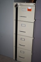 4 drawer filing cabinet w/ heavy duty lock 18" wide x 28" deep x 52" high