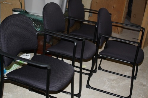 4 office chairs Bid is per chair - must take 4 chairs