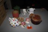 Teapot, pottery, other decor