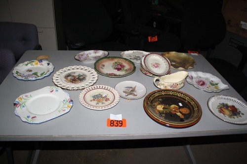 Assorted trays, small dishes, gravy boat