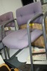 4 - purple office chairs Bid is per chair - must take 4 chairs