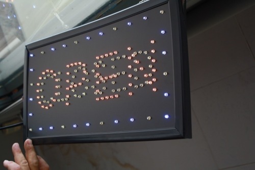 LED "OPEN" sign