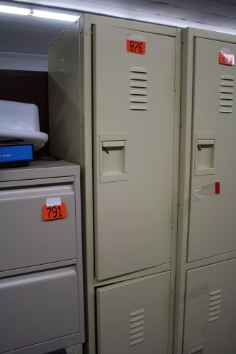 Double Metal lockers - 72" high x 15" wide X 18" deep