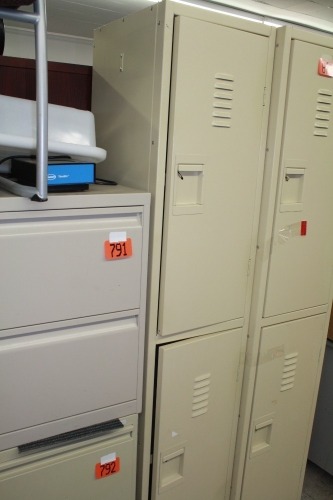 Double Metal lockers - 72" high x 15" wide X 18" deep