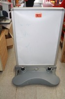 Portable spring loaded double sided white board