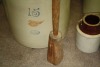 redwing 15 gal. Crock w/wooden masher (small visible crack in bottom) - 2